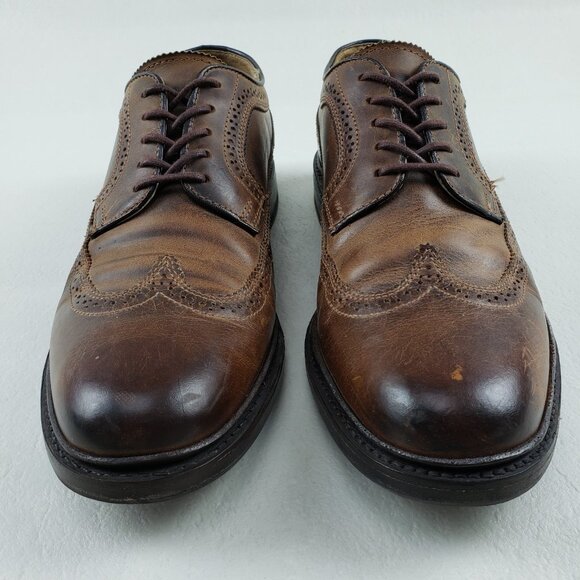 Frye James Wingtip Oxford Shoe Mens 10 D Brown Leather Lace Up Dress Brogue - Picture 3 of 14